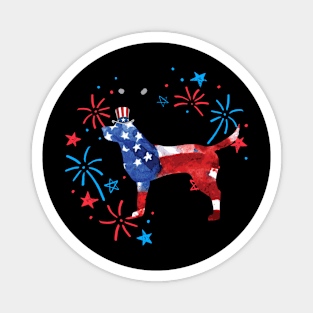 Labrador Uncle Sam Hat 4Th Of July Magnet